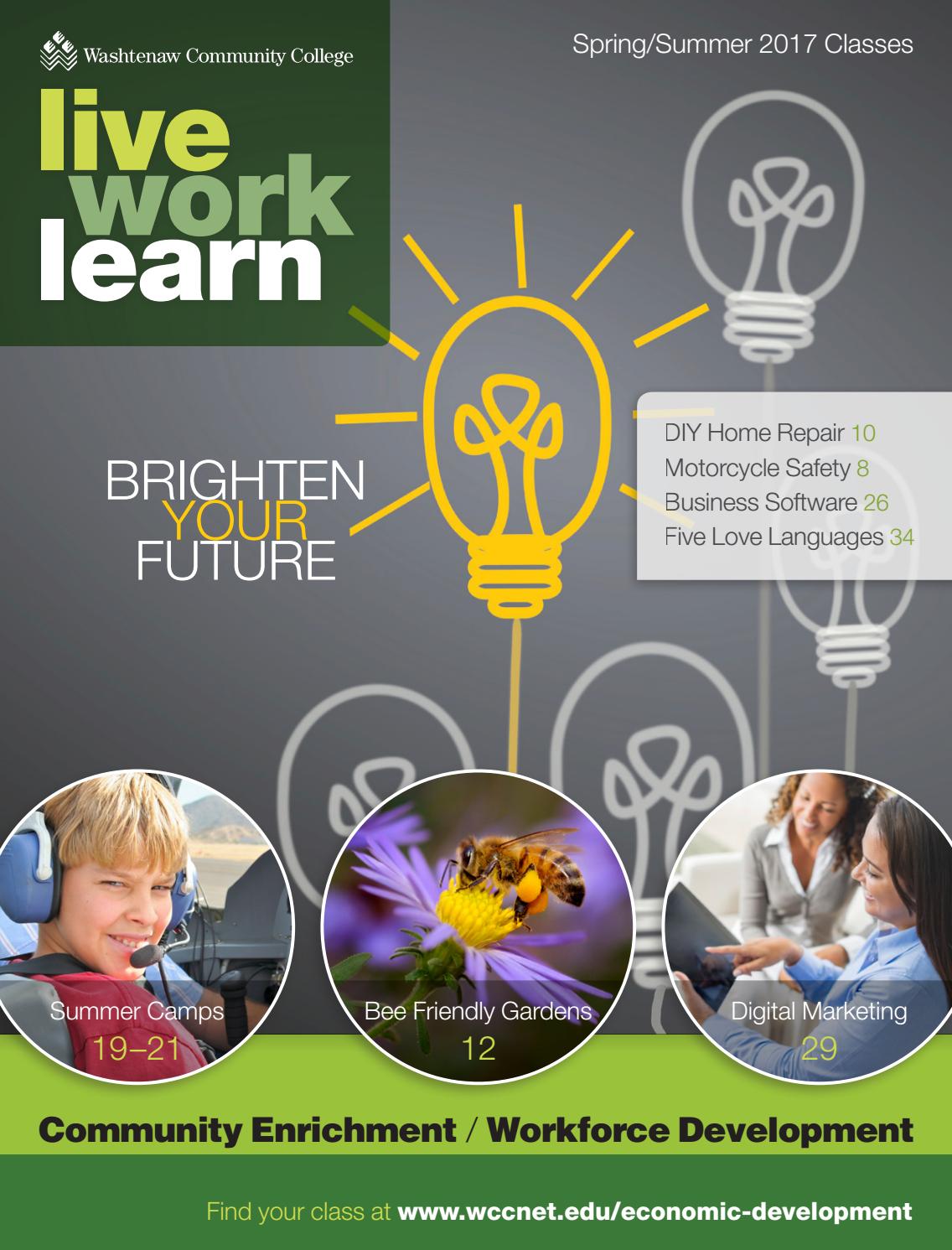 WCC ECD Spring Summer 2017 Liveworklearn By Washtenaw Community College 
