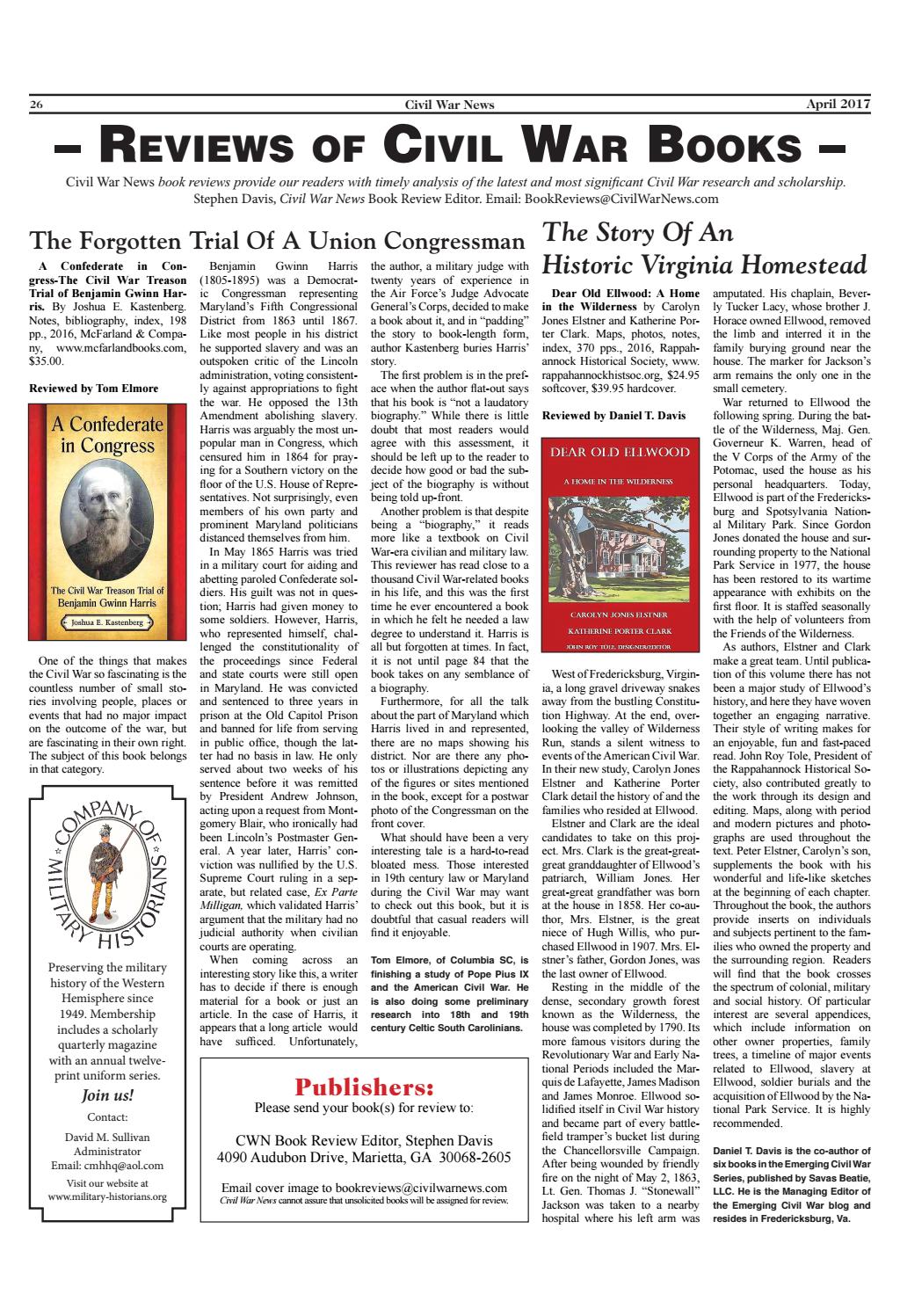 Civil War News April 2017 by Historical Publications LLC Issuu