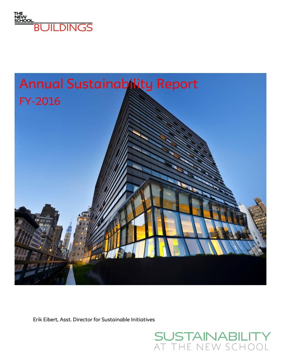 The New School - Sustainability Report FY2016 by The New School - Issuu
