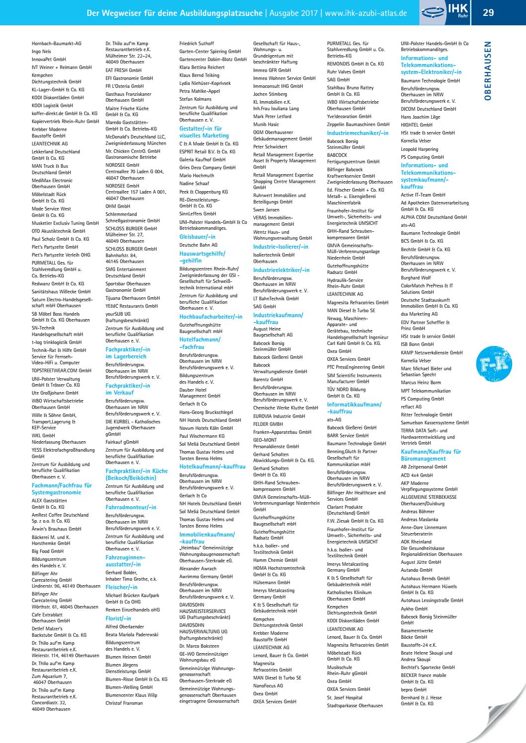 Die Junge Wirtschaft Essen 17 Azubi Atlas Essen 17 By Patrick Schaab Issuu