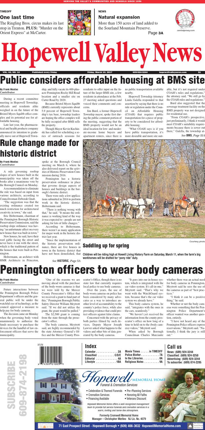 Hopewell Valley News 20170310 by NEWSPAPERS Issuu