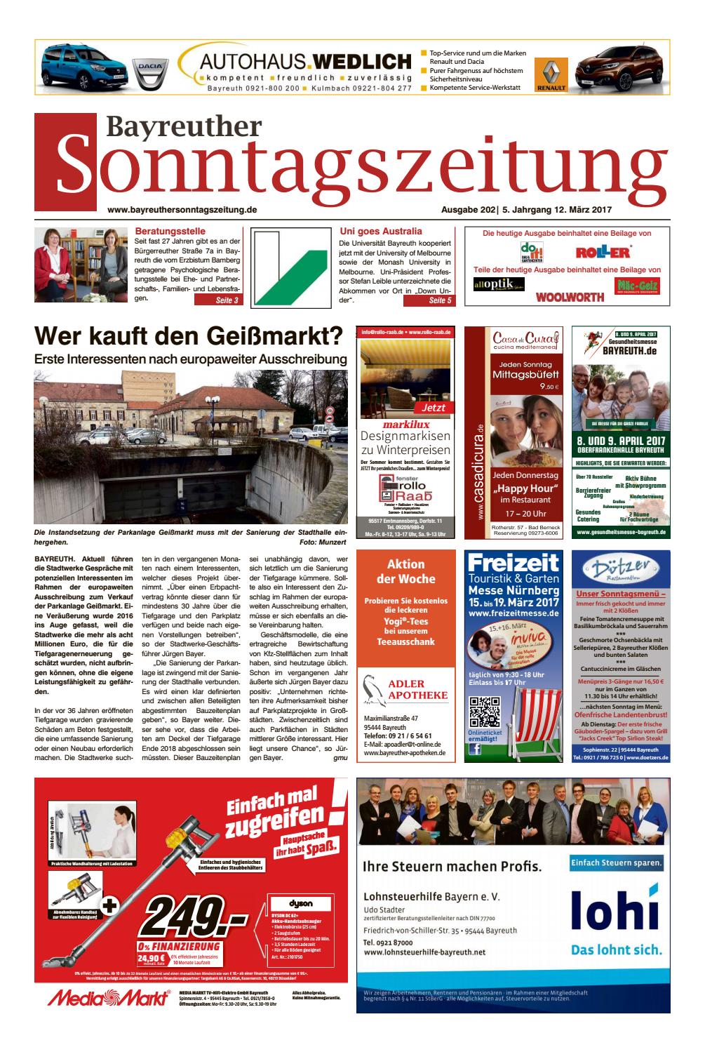Bayreuther Sonntagszeitung Vom 12 03 2017 By Bayreuther