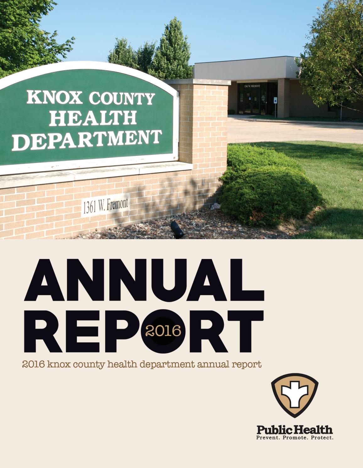 Knox County Health Department Annual Report 2016 by Knox County Health
