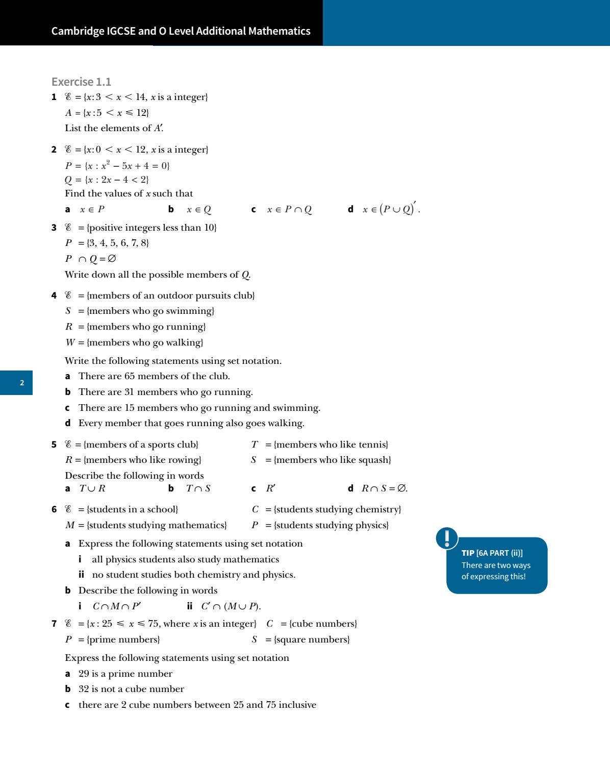 Preview Cambridge IGCSE Additional Mathematics Practice Book by ...