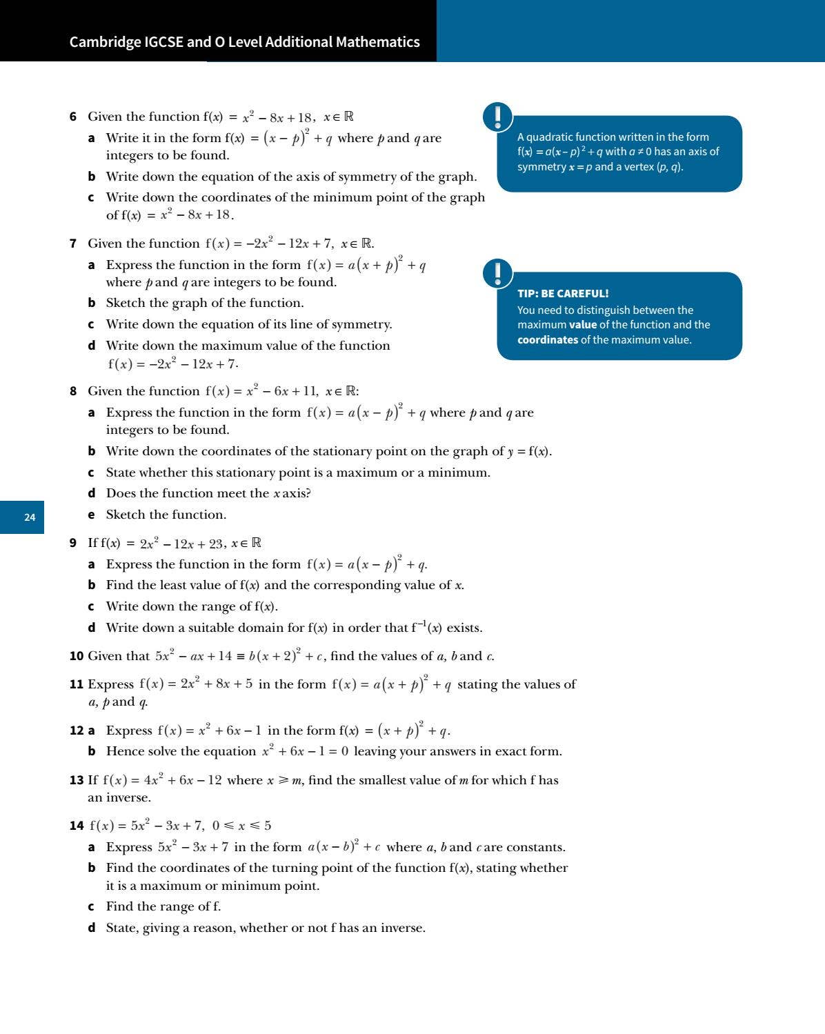 Preview Cambridge IGCSE Additional Mathematics Practice Book by ...