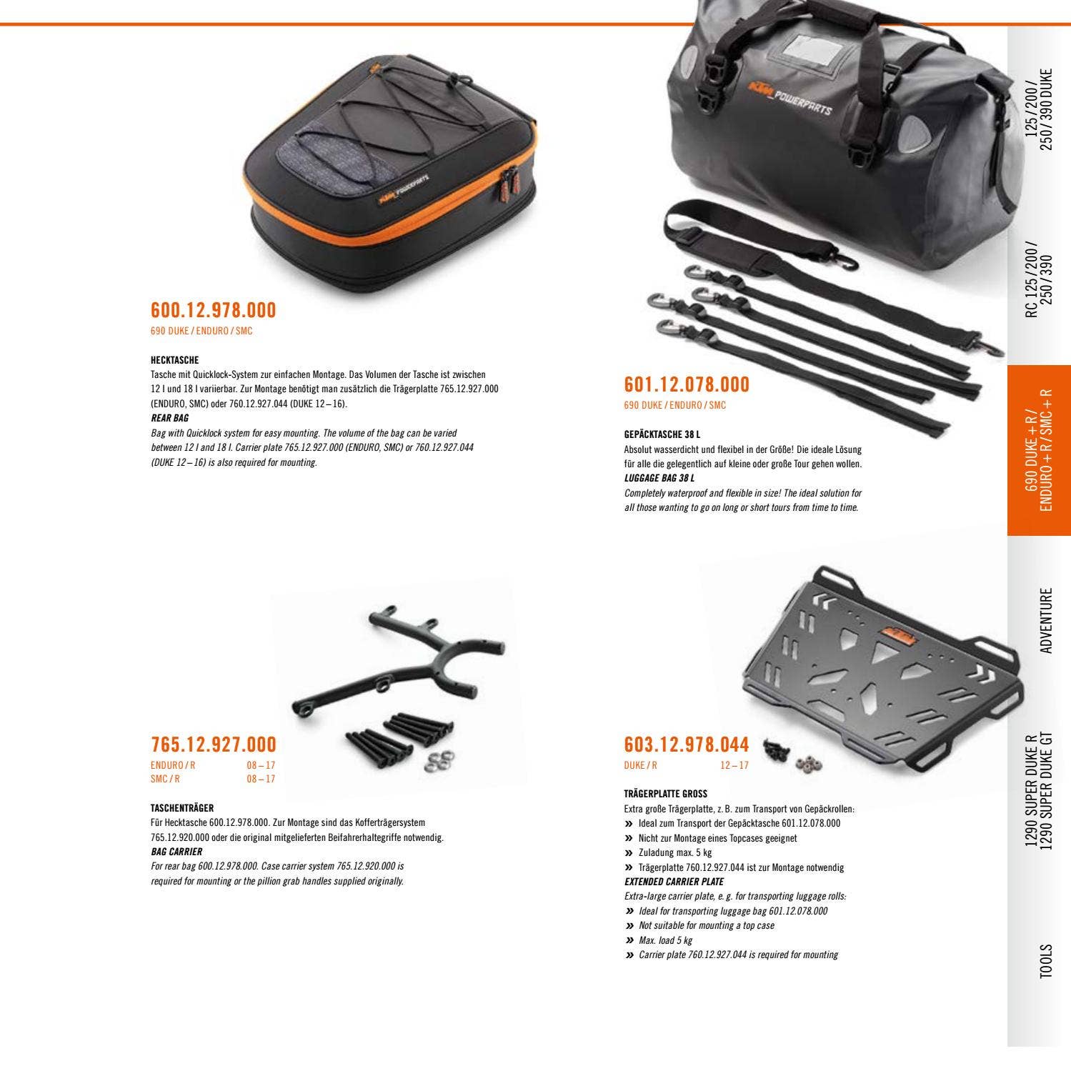 KTM PowerParts Street Catalog 2017 Deutsch / English by KTM GROUP Issuu