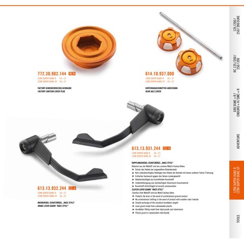 KTM PowerParts Street Catalog 2017 Deutsch / English by KTM GROUP - Issuu