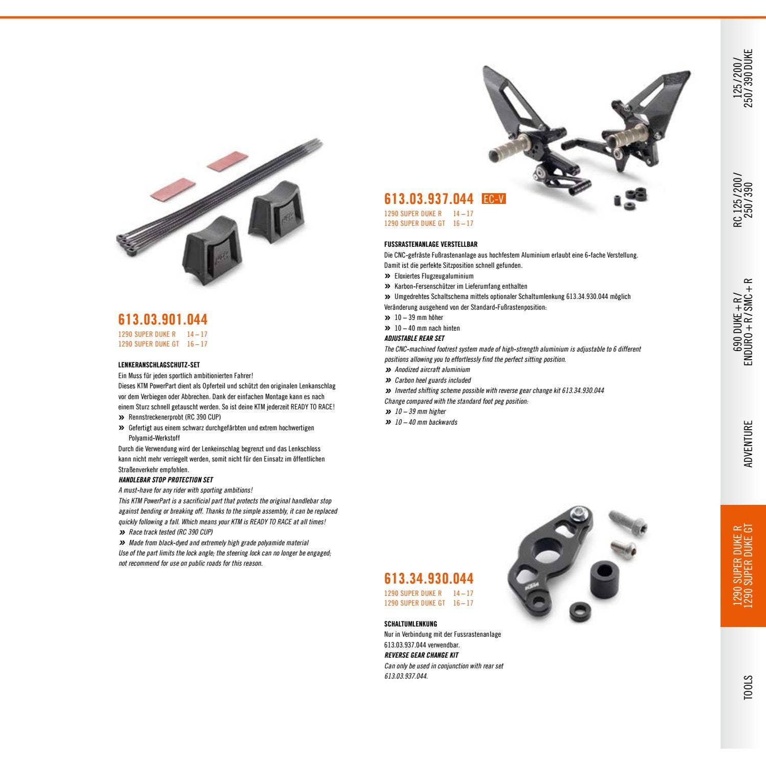 KTM PowerParts Street Catalog 2017 Deutsch / English by KTM GROUP Issuu