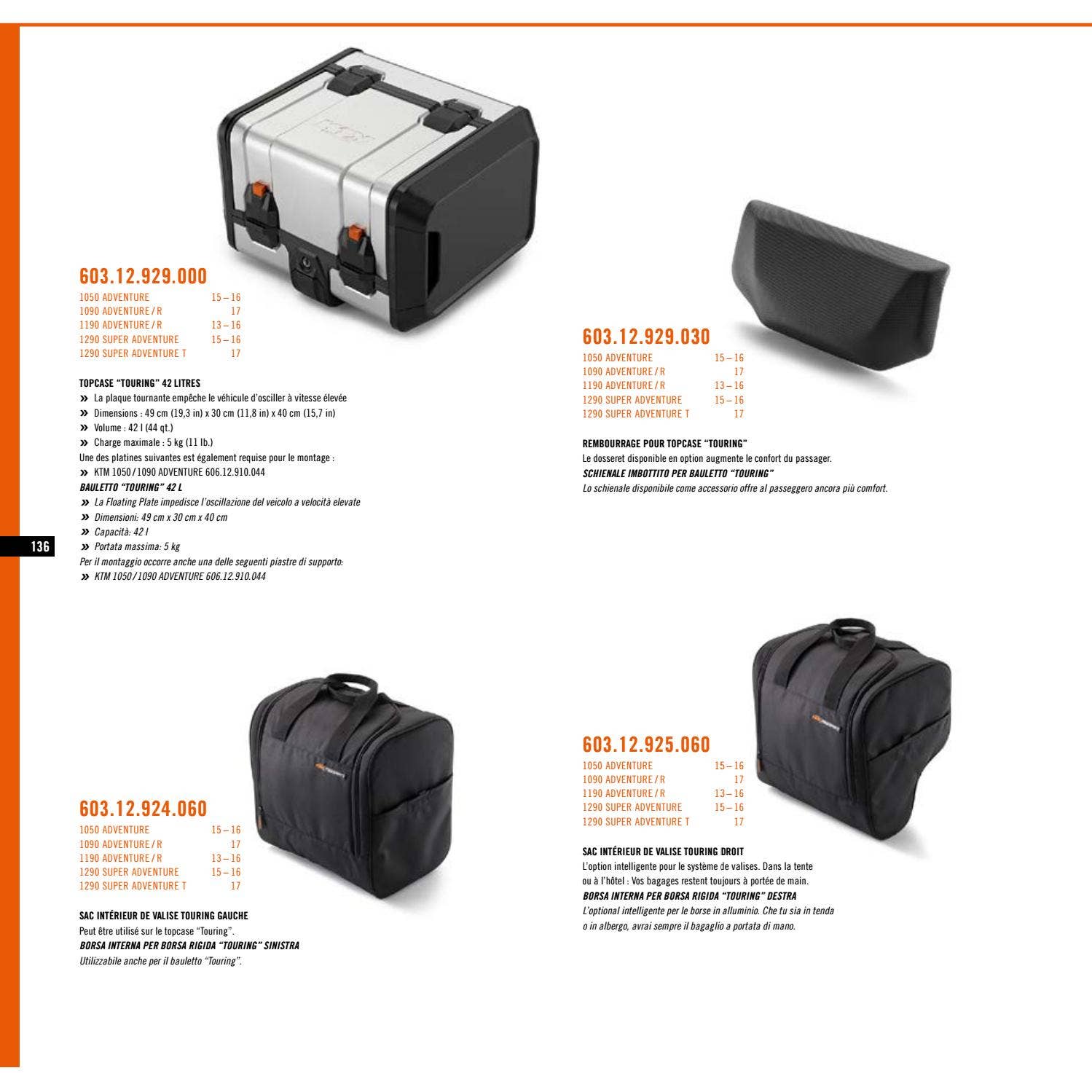 KTM PowerParts Street Catalog 2017 Français / Italiano by KTM GROUP Issuu