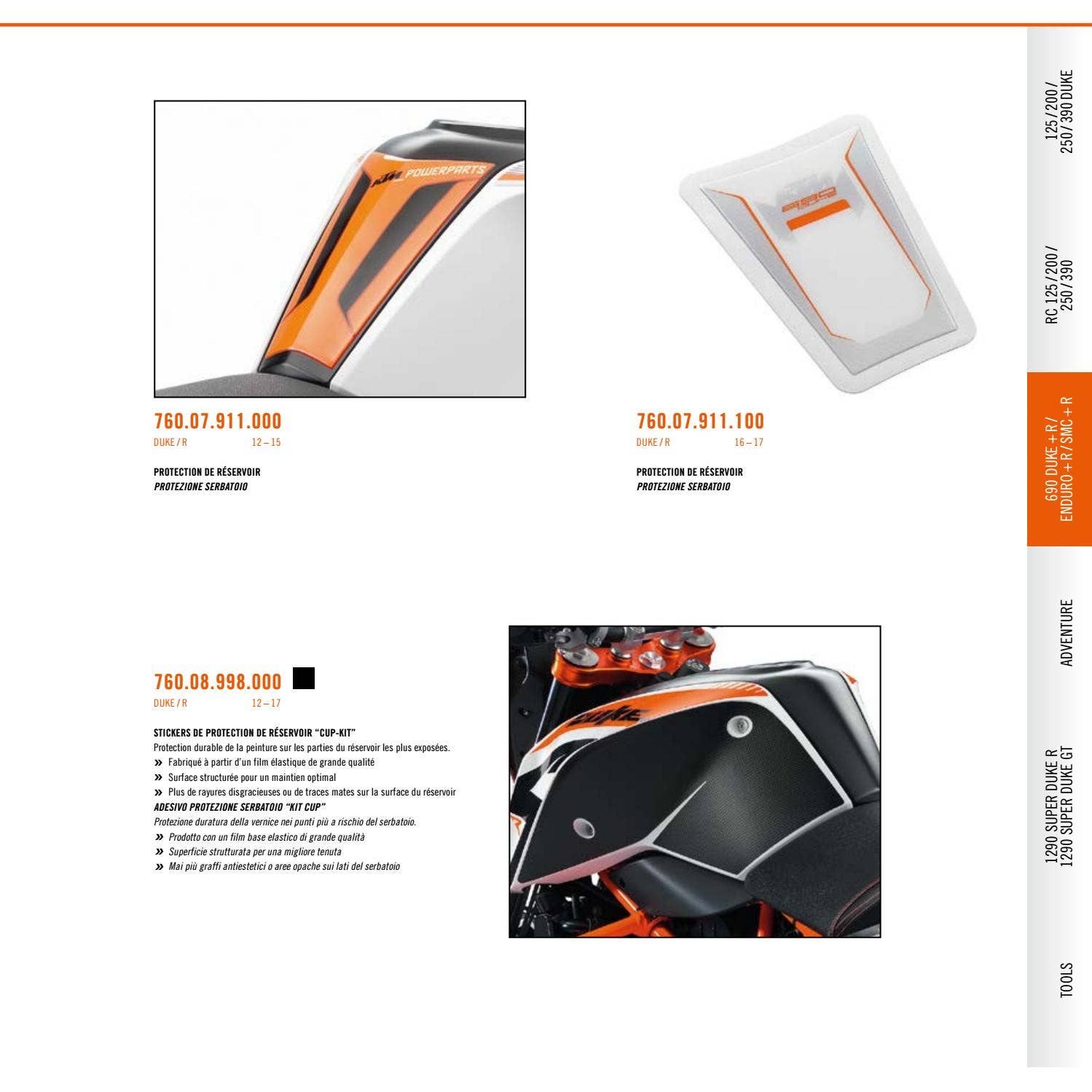 KTM PowerParts Street Catalog 2017 Français / Italiano by KTM GROUP Issuu
