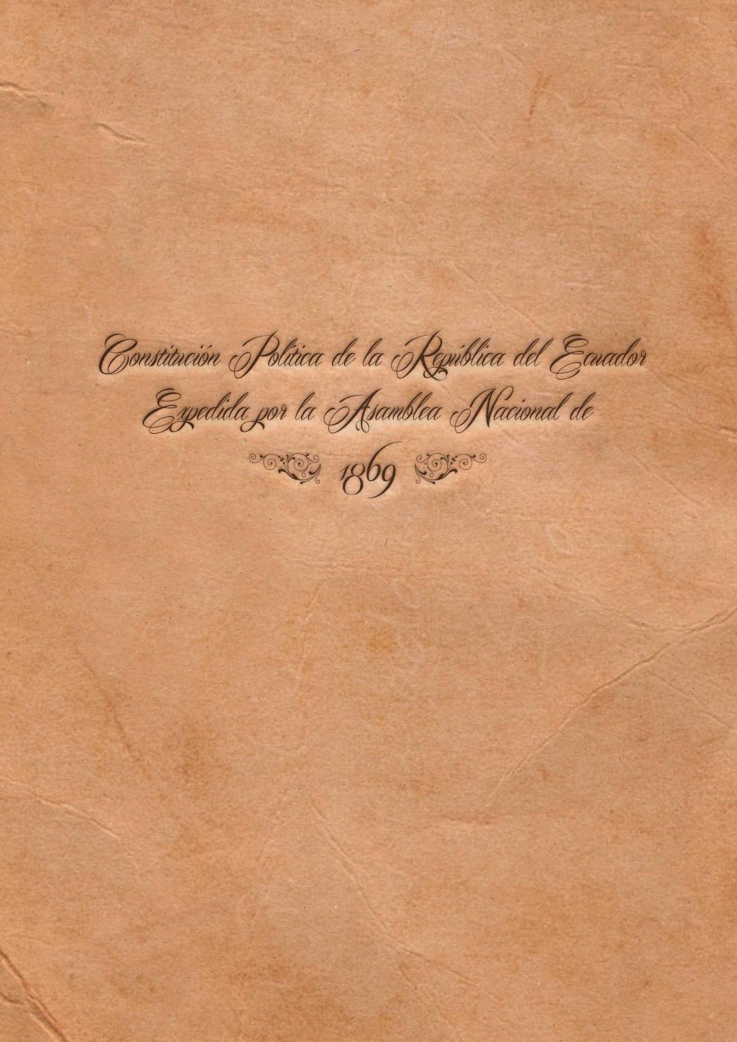 Constitución de la República del Ecuador de 1869 by Asamblea Nacional