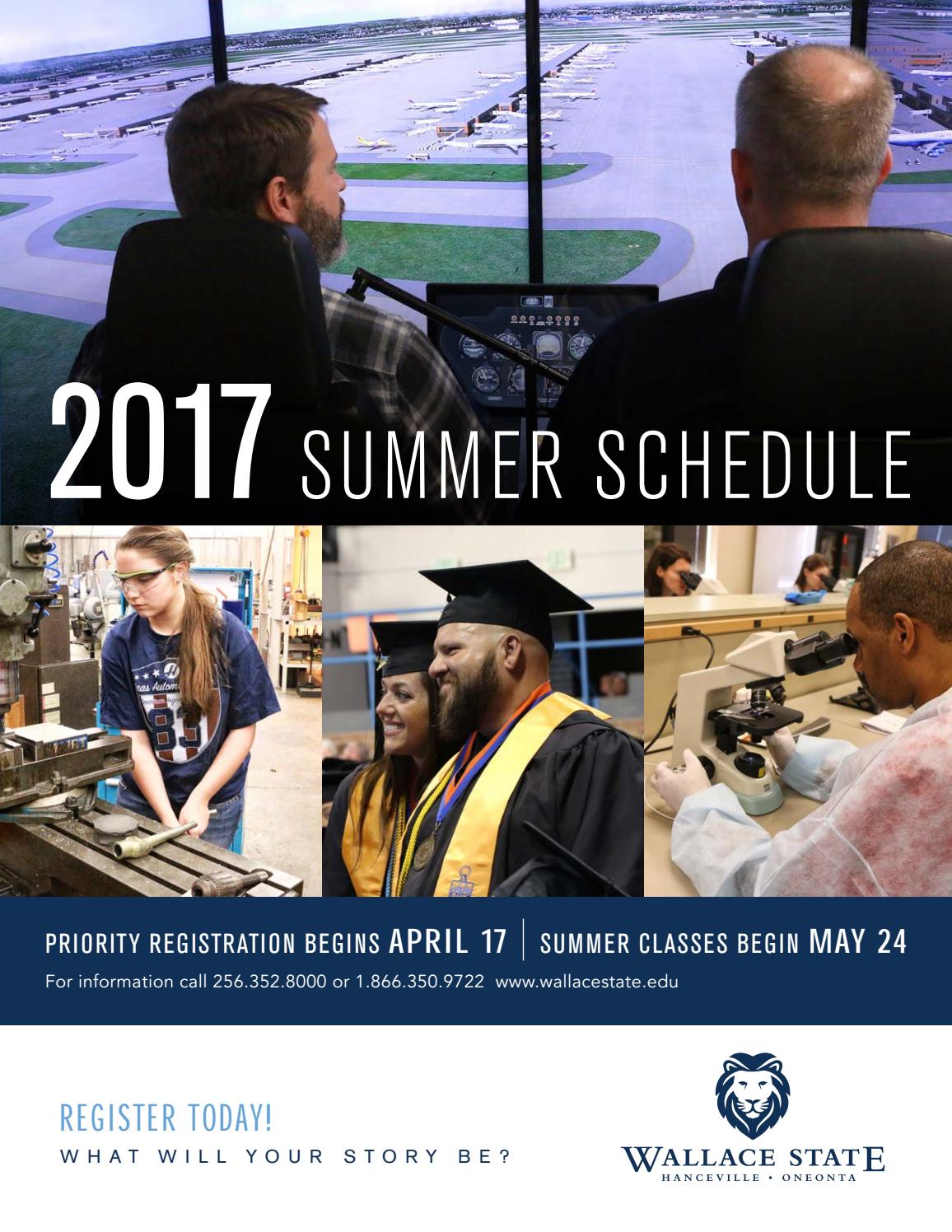 Summer 2017 Semester Schedule by Wallace State Community College Issuu