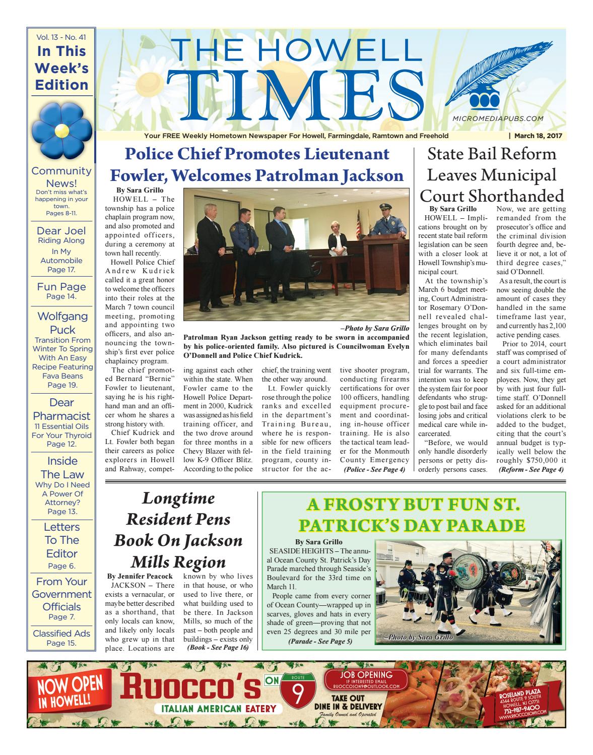 20170318 The Howell Times by Jersey Shore Online Issuu