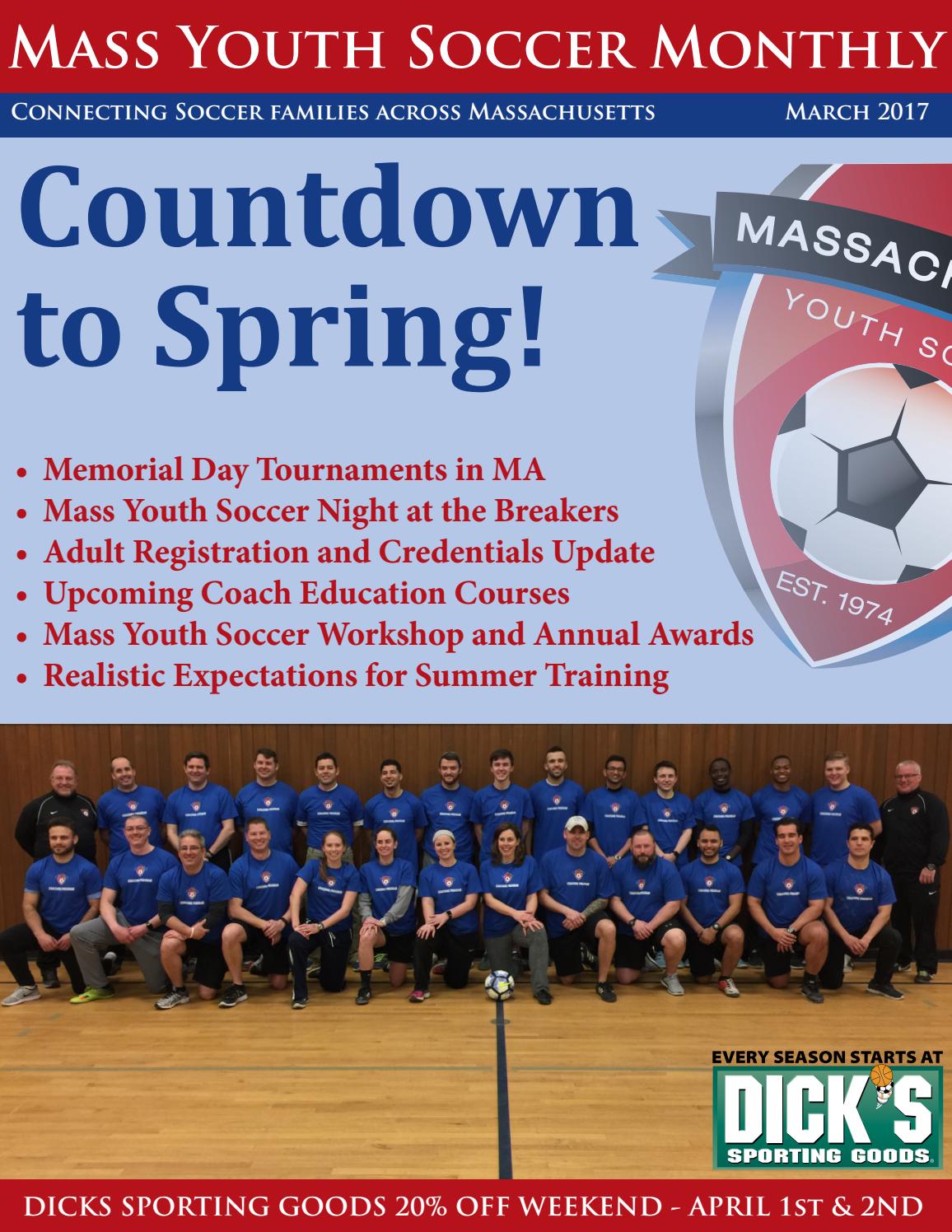Mass Youth Soccer Monthly - March 2017 - Countdown to Spring by