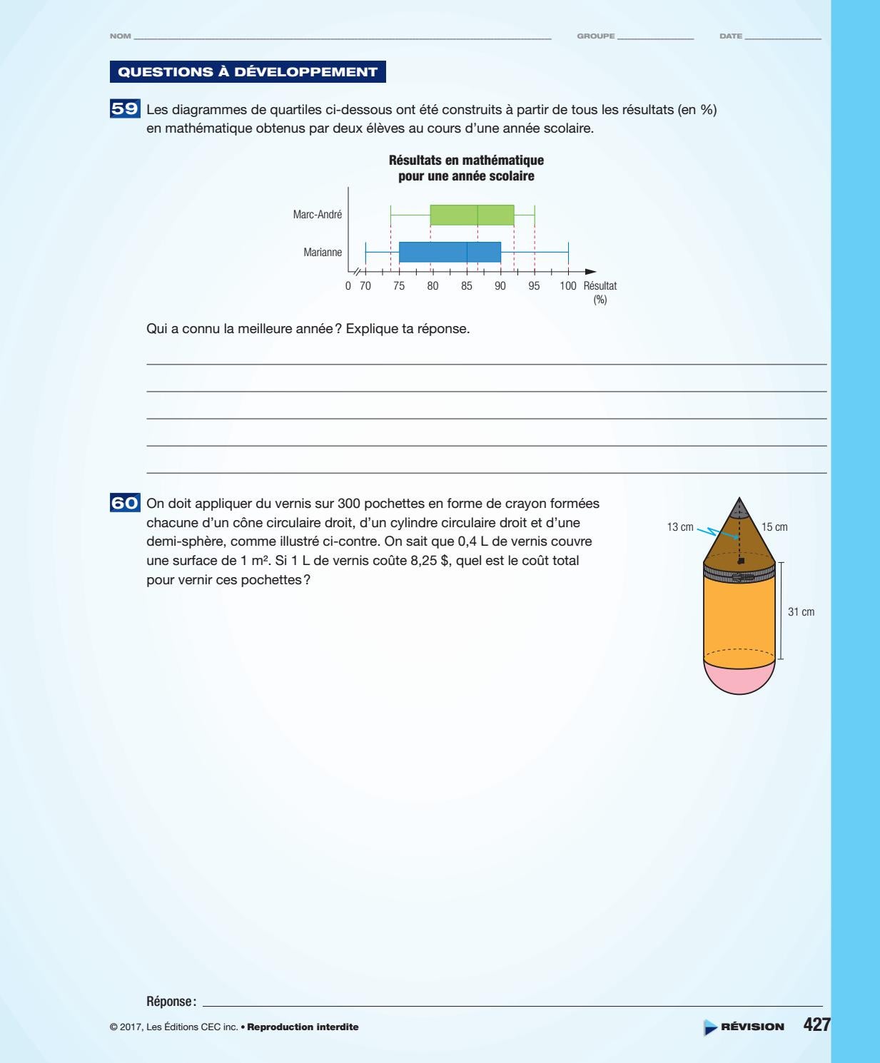 Point De Mire Secondaire 3 Corrige Pdf