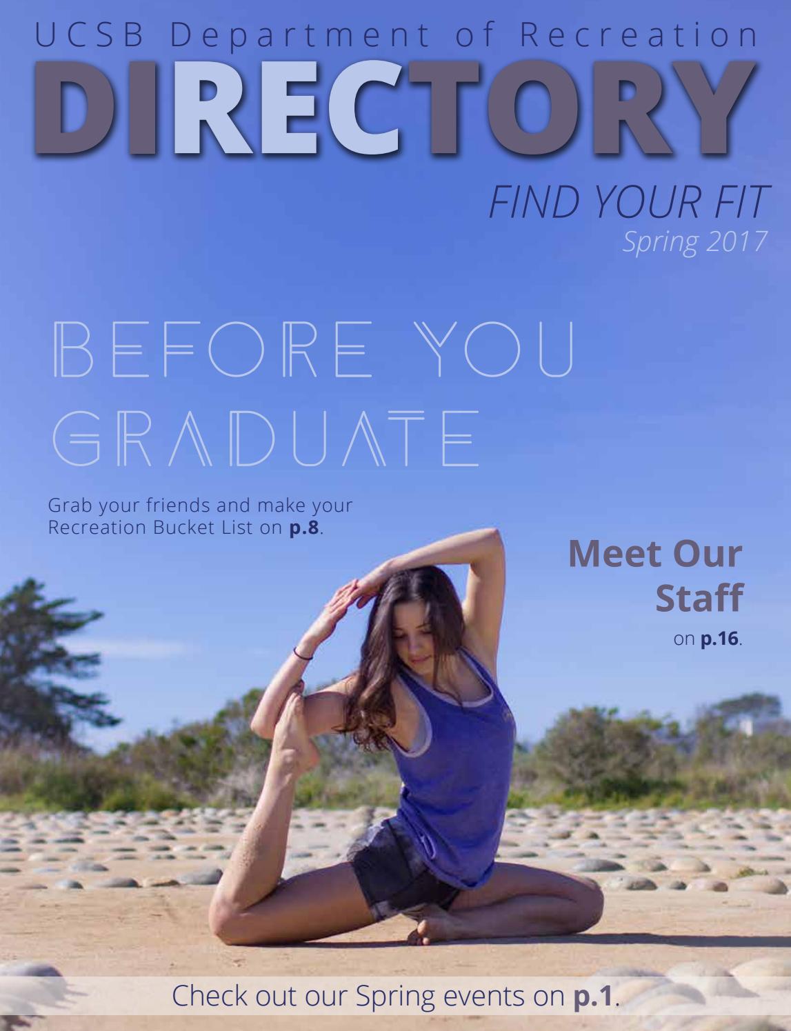 UCSB Recreation - diRECtory - Spring 2017 by UCSB Recreation - Issuu