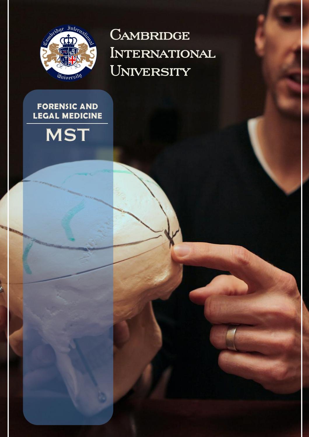 Master in Forensic and Legal Medicine, MFL by C.I.U. Cambridge