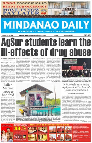 Mindanao Daily Set A March 24 2017 By Dante Sudaria Mindanao Daily Set A March 24 2017 By Dante Sudaria