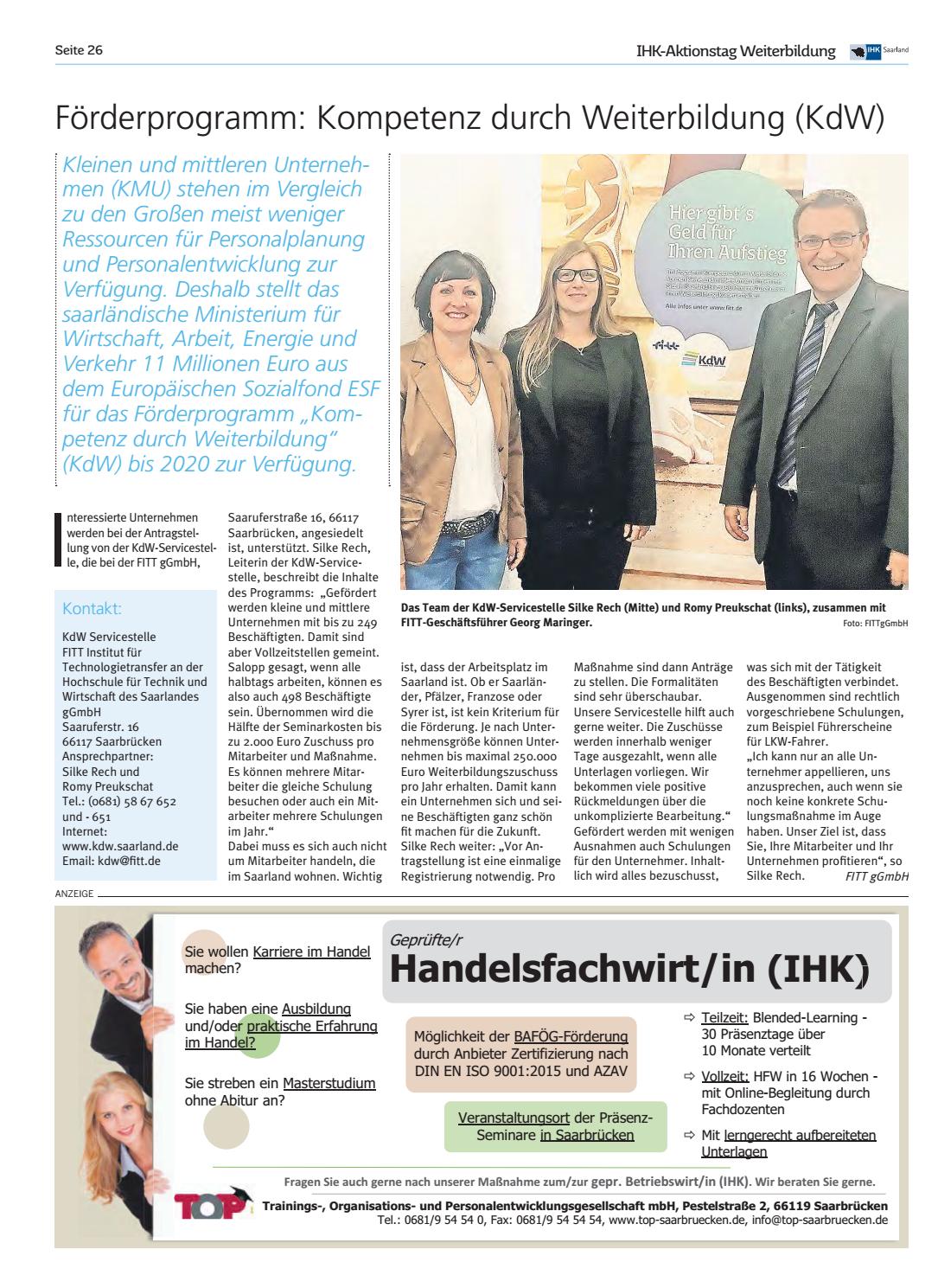 IHK Aktionstag Weiterbildung 25.03.2017 by Saarbrücker VerlagsService ...