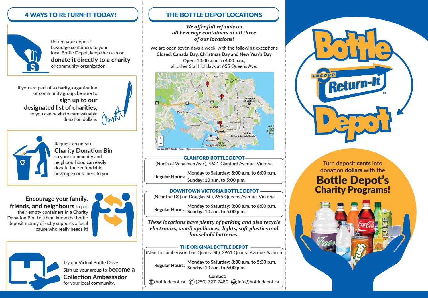 Brochure Folded Bottle Depot Canada Brochure by Experienced Graphic