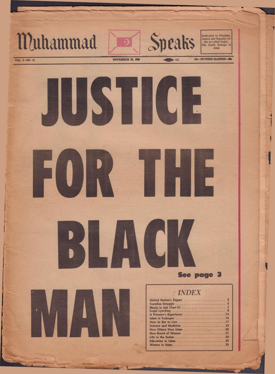 11-29-1968 justice for the black man by Muhammad Speaks - Issuu