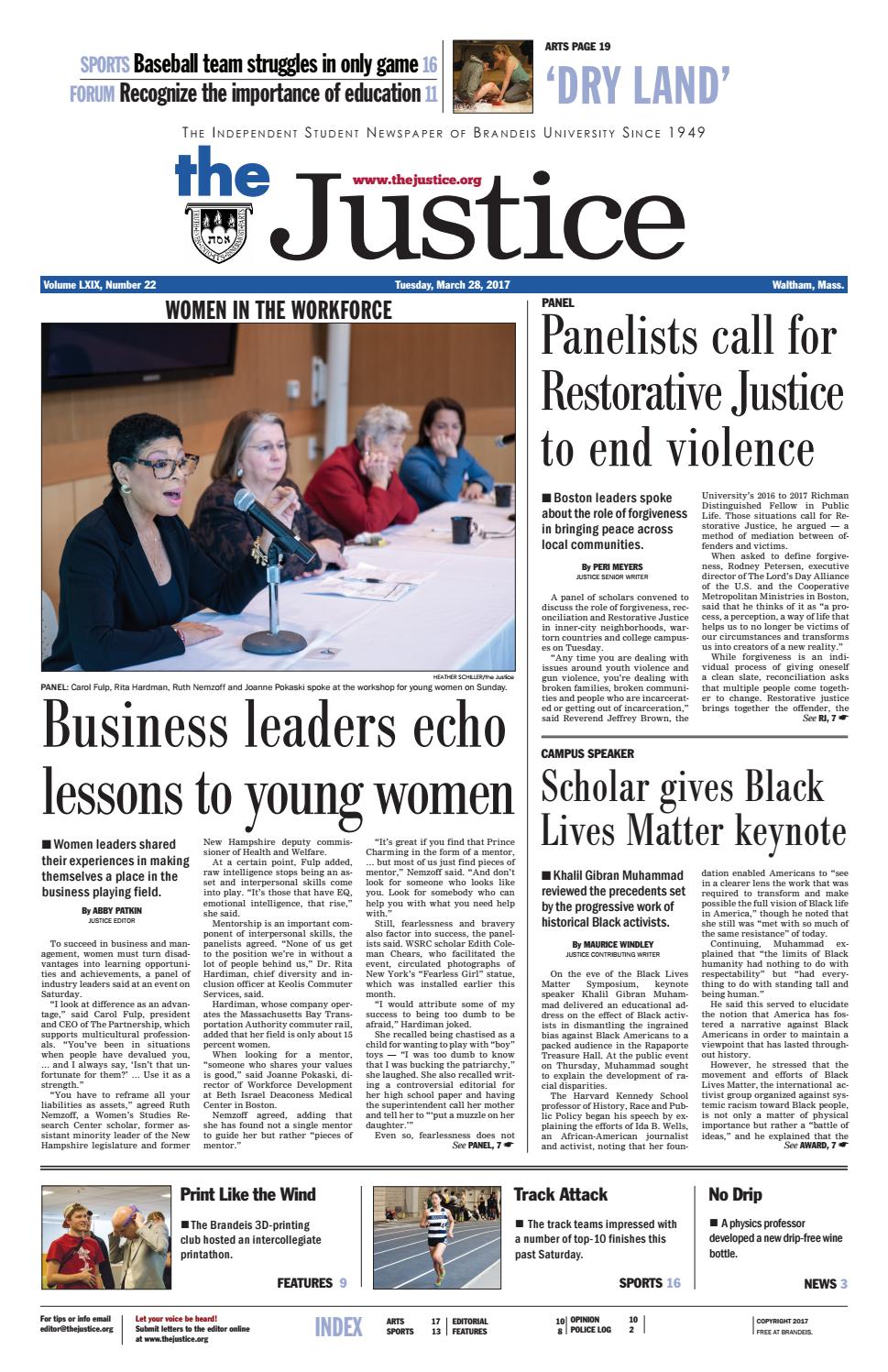 The Justice, March 28, 2017 by The Justice - Issuu