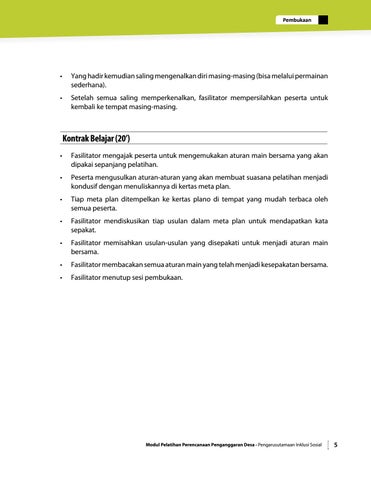 16 Modul Pelatihan Perencanaan Penganggaran Desa : Pengarusutamaan