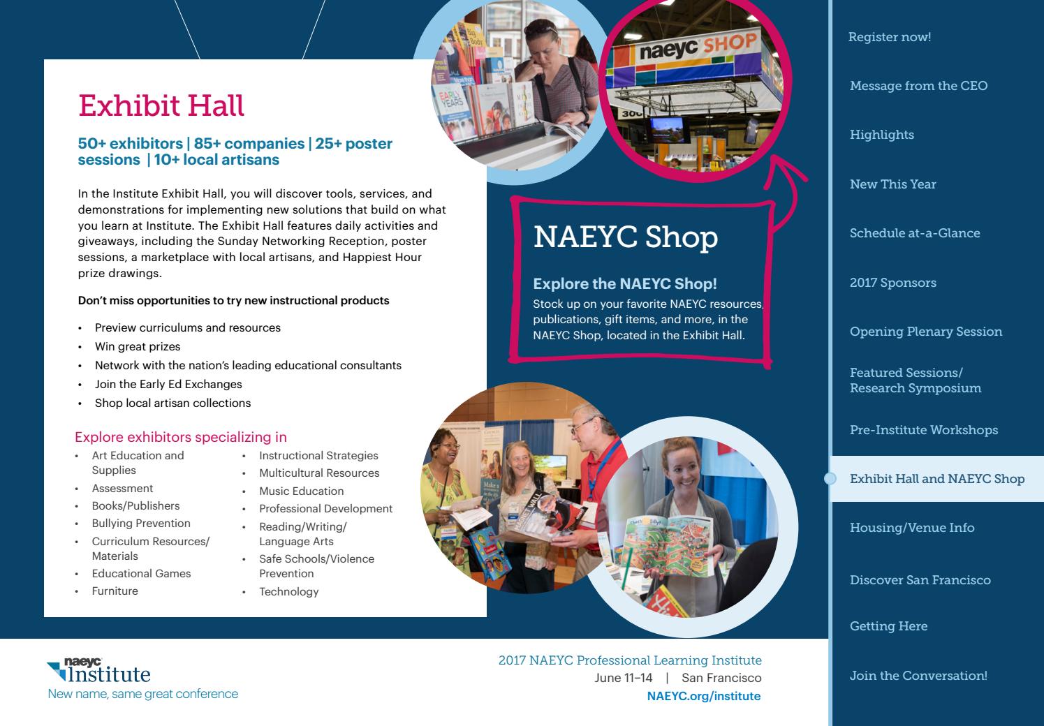 2017 NAEYC Professional Learning Institute Preliminary Program by NAEYC