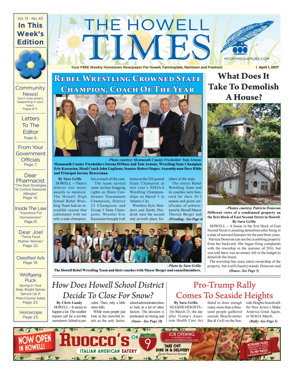 20170401 The Howell Times by Jersey Shore Online Issuu