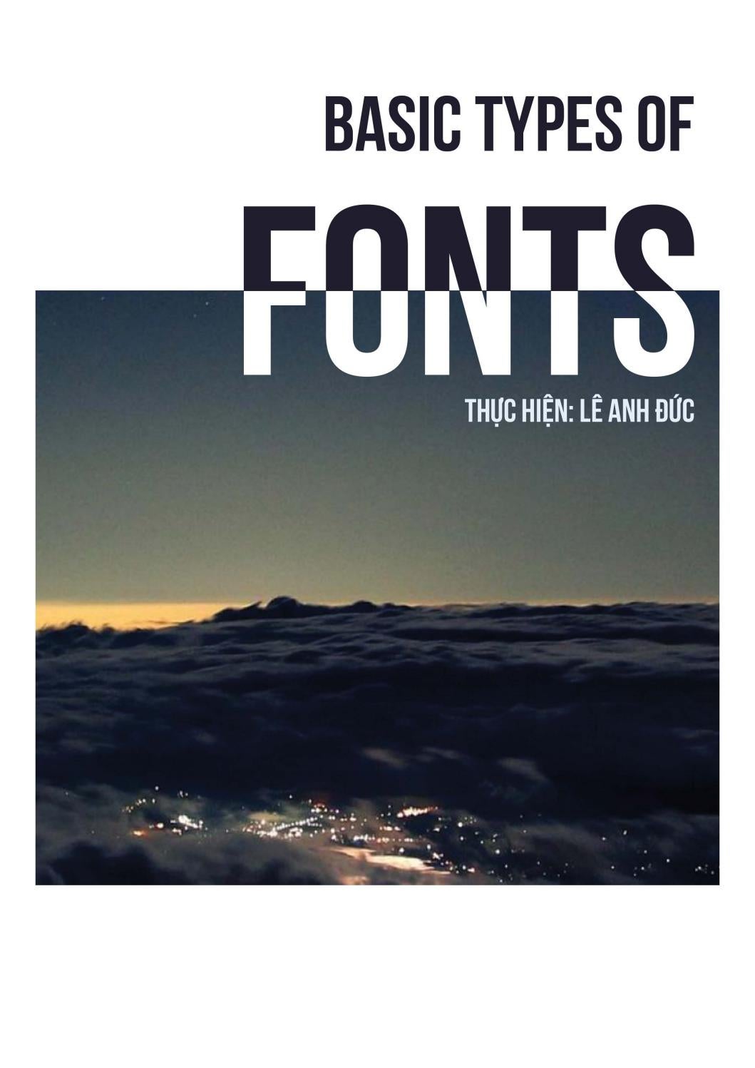 BASIC TYPES OF FONTS By ColorME Issuu