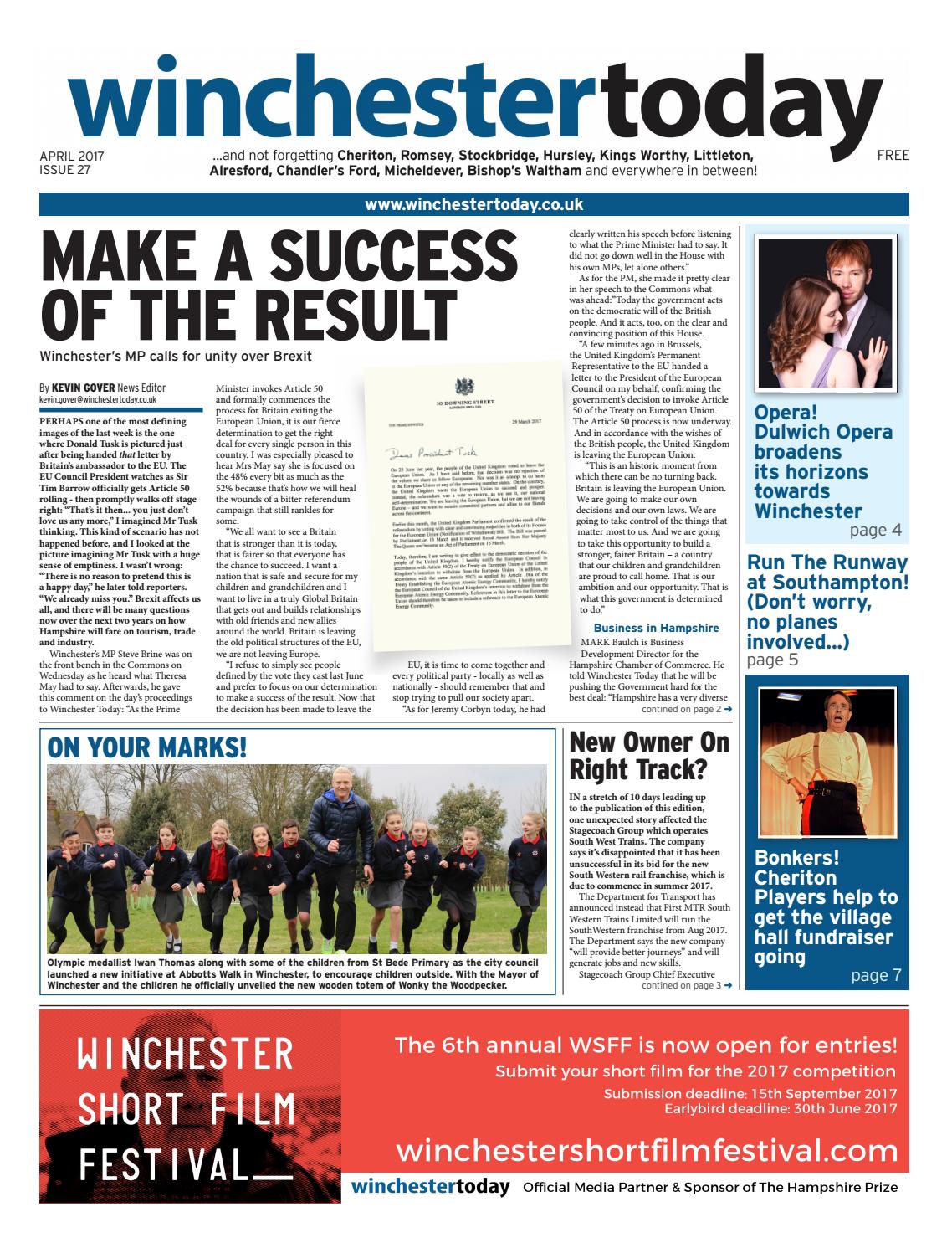 Winchester Today April 2017 by Winchester Today Issuu