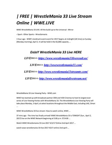 osn wwe live stream