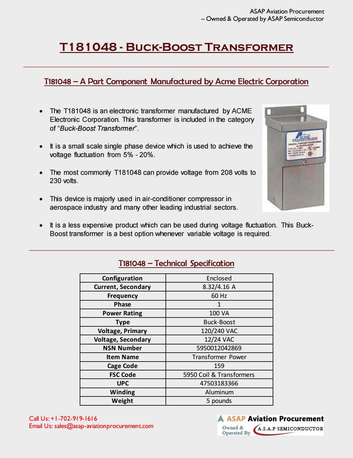 T-1-81048 – A Part Component by ACEM Electric Corporation by ASAP ...
