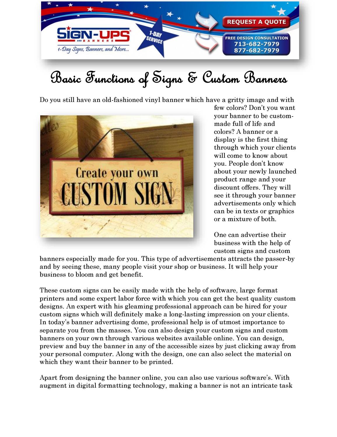 Signs And Banners Houston By Steve Cooper Issuu