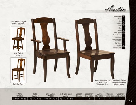 Amish Heirlooms Furniture Artisan Chairs 家具目录 2017 第 15 页
