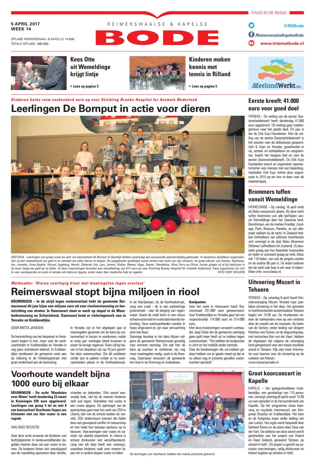 de reimerswaalse en kapelse bode 05 04 2017 by uitgeverij de bode