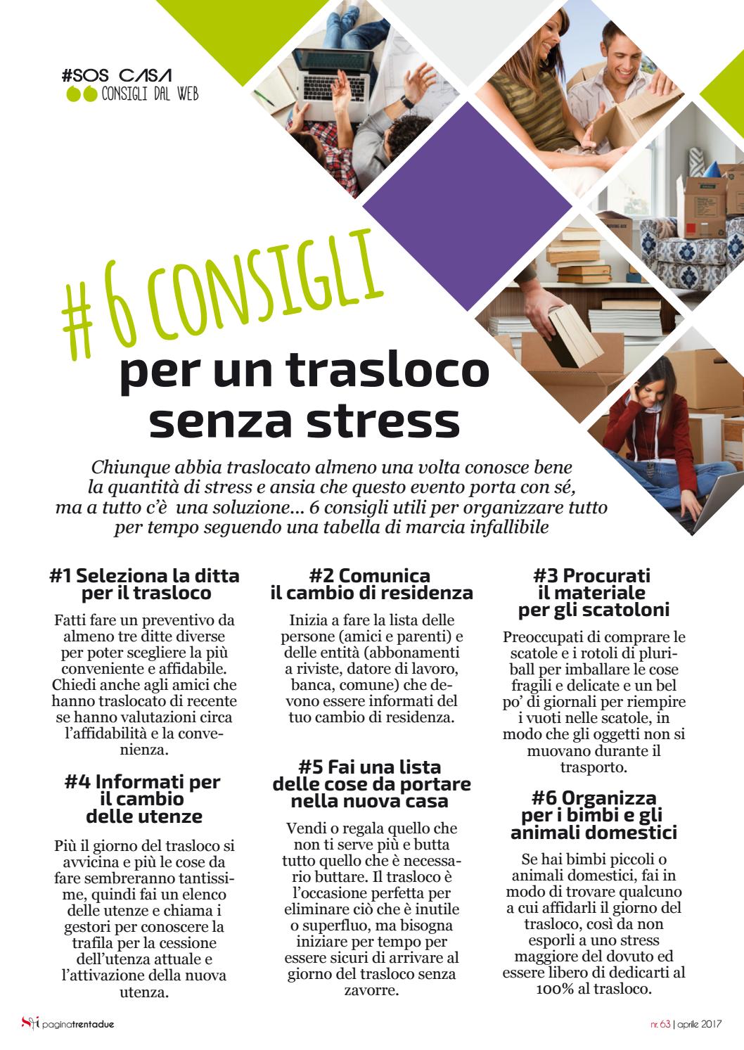 Sei periodico aprile 2017 by sei periodico issuu Lista cose da fare trasloco