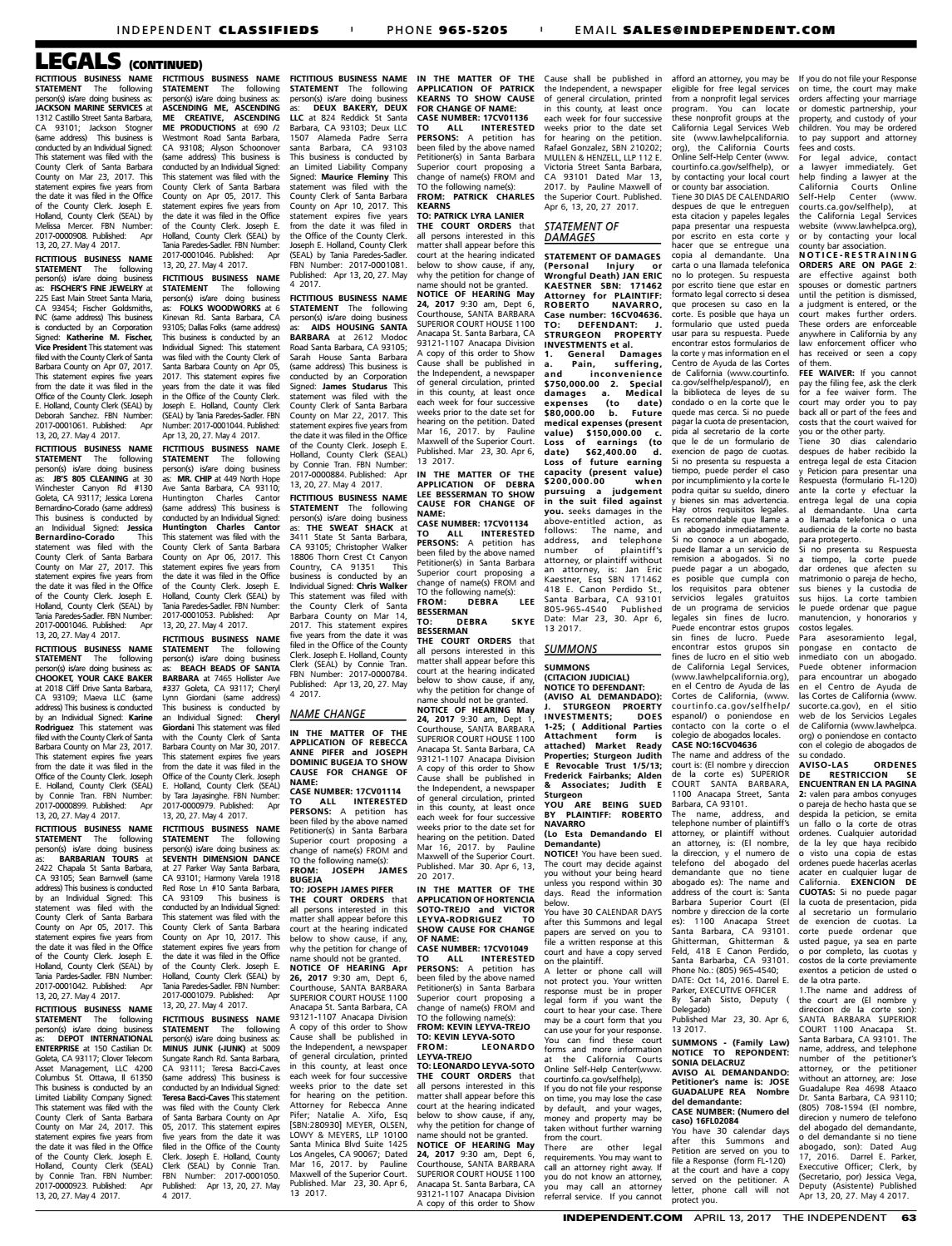 Santa Barbara Independent, 04/13/17 by SB Independent - Issuu
