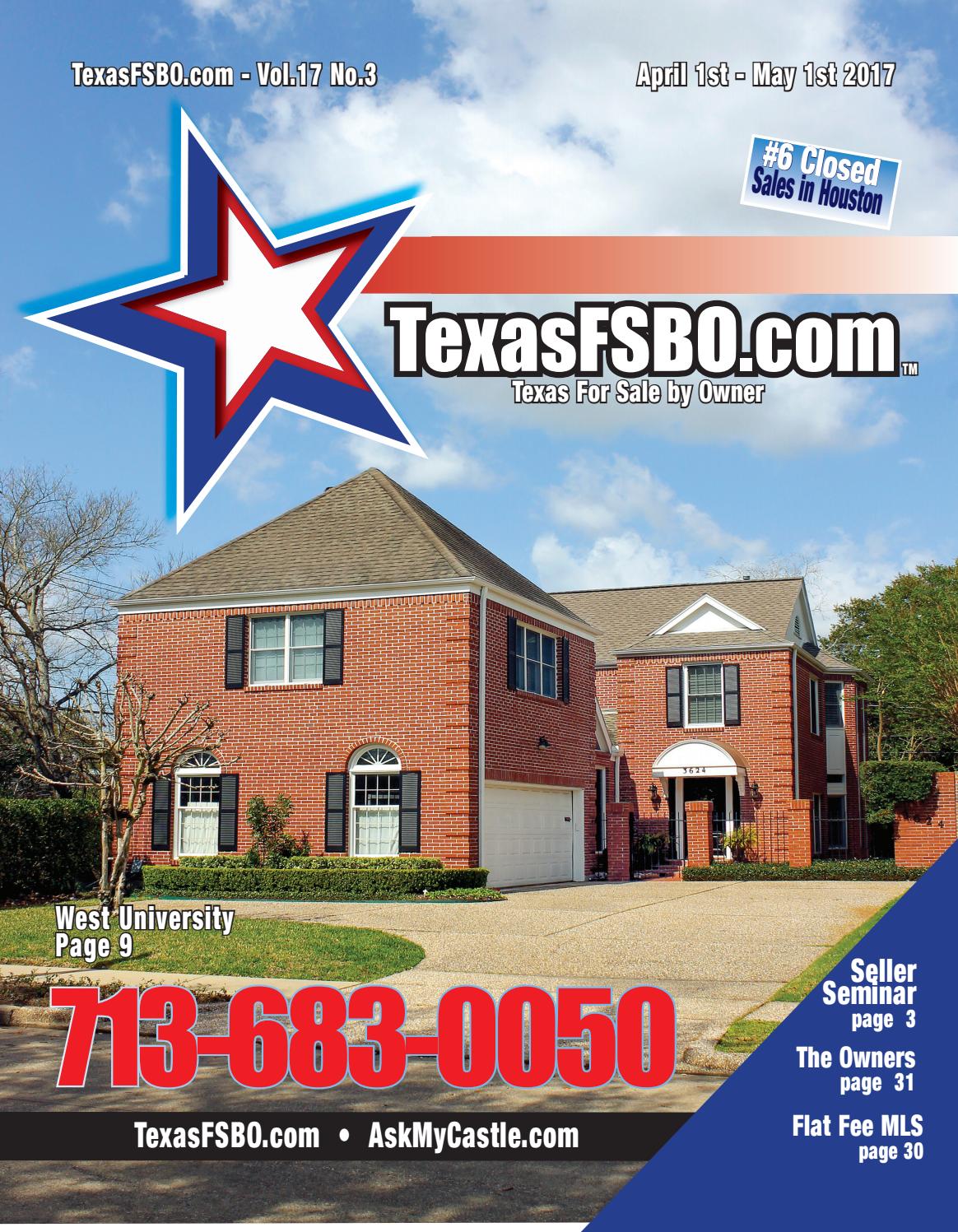 Texas For Sale by Owner April/May 2017 by Texas FSBO Issuu