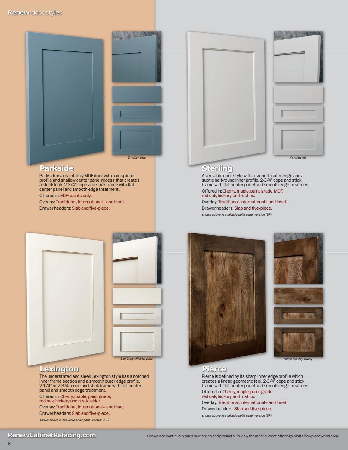 Showplace Renew Refacing Styles Woods Finishes Booklet By Showplace Renew Refacing Styles Woods