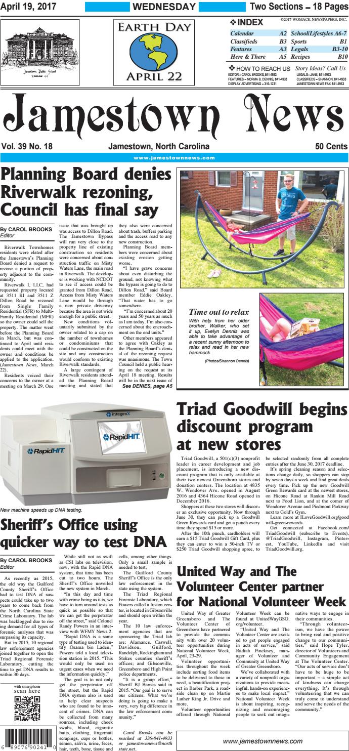 Jamestown news 4 19 17 by Jamestown News Issuu