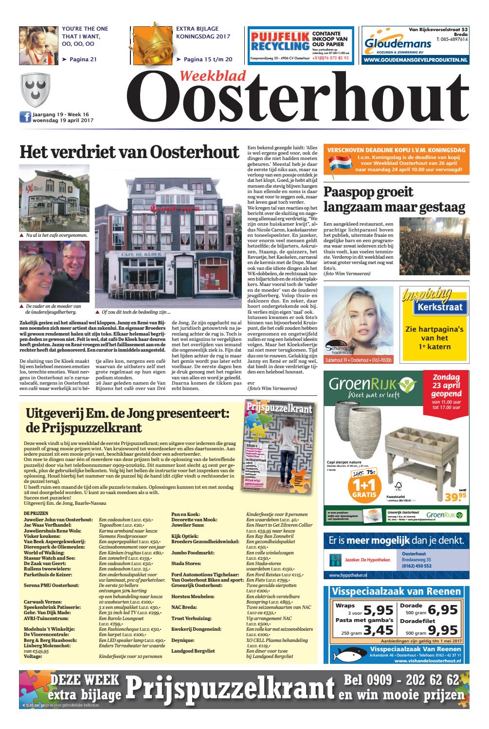 Weekblad Oosterhout 19 04 2017 By Uitgeverij Em De Jong Issuu
