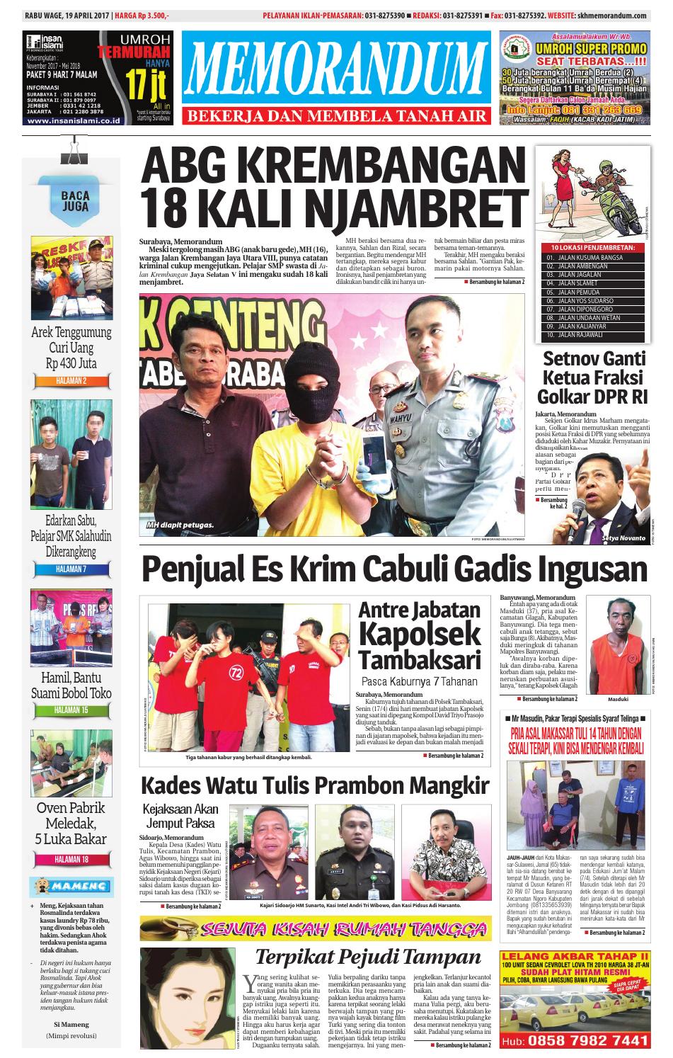 Memorandum Edisi 19 April 2017 by MEMORANDUM - issuu Memorandum Edisi 19 April 2017 by MEMORANDUM - issuu