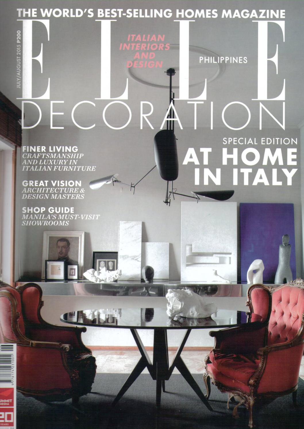Massimo Adario Architetto Elle Decoration Philippines July 15