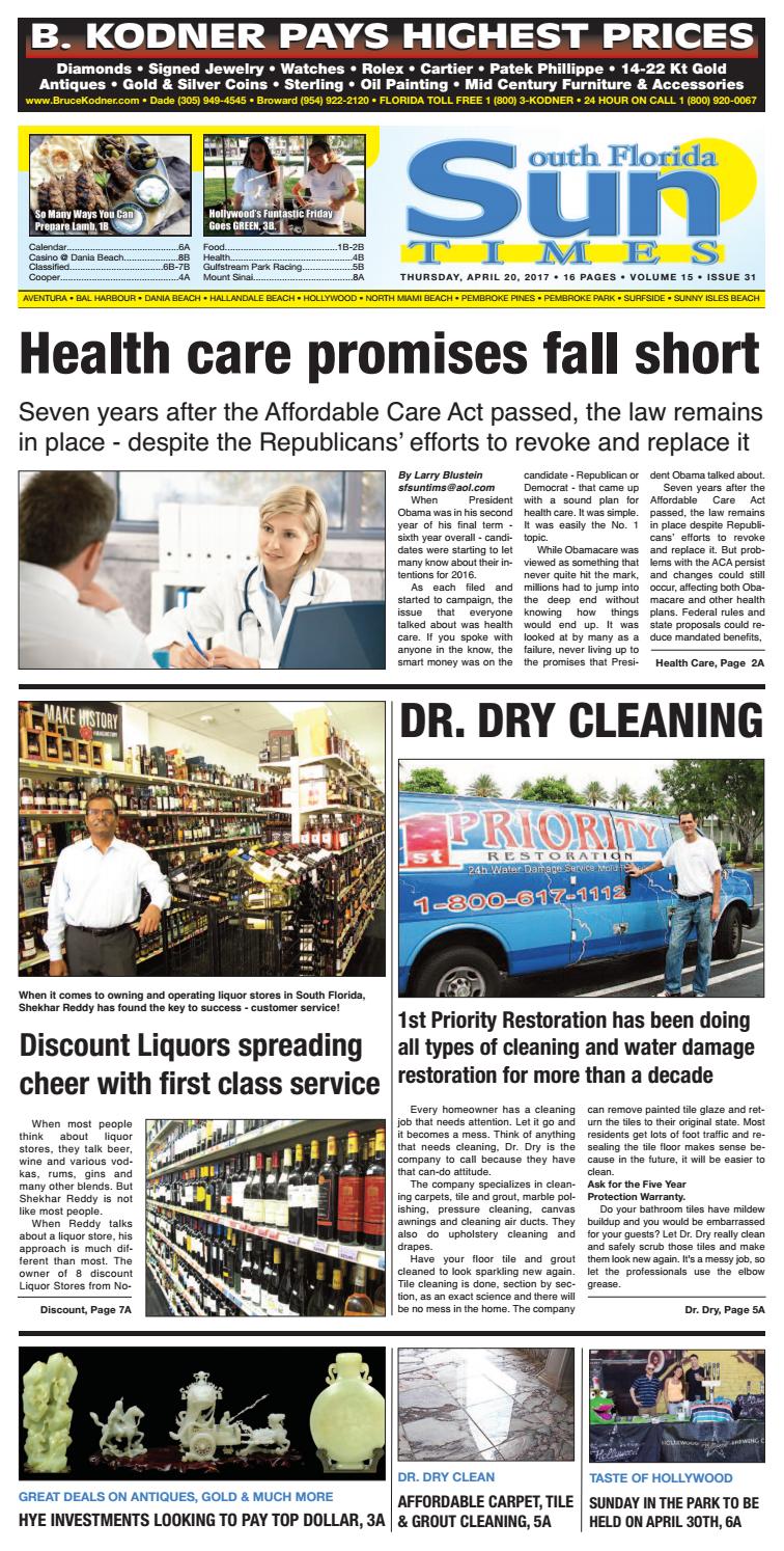 Sun Times Issue 04 20 17 by The South Florida Sun Times Newspaper Issuu