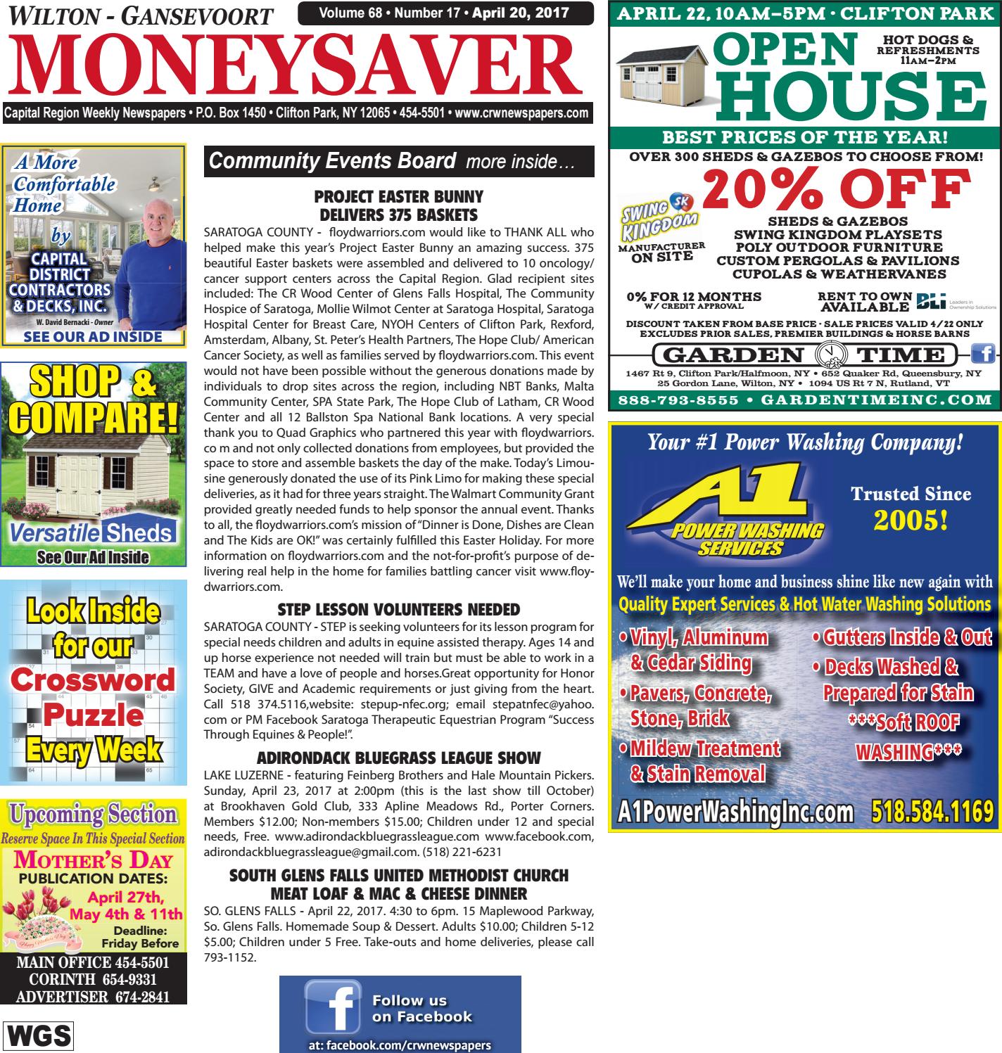 Wilton Gansevoort Moneysaver 042017 by Capital Region Weekly Newspapers
