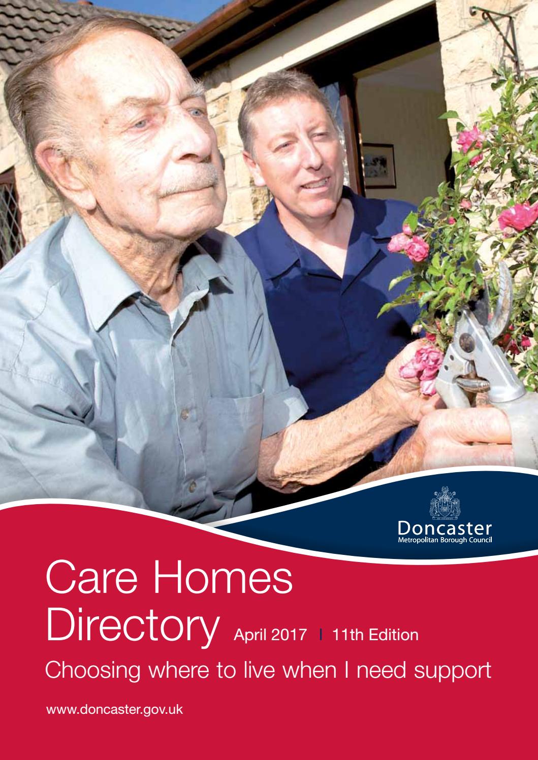 Doncaster Care Homes Directory April 2017 by Octagon D&M Ltd Issuu