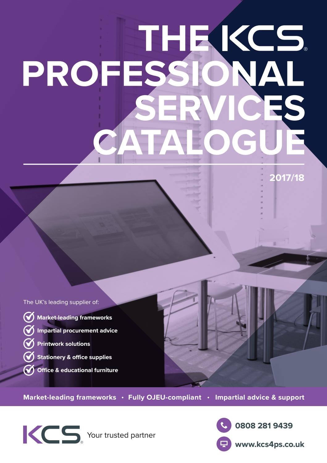 KCS Professional Services Catalogue 2017/18 by Procurement Services Issuu