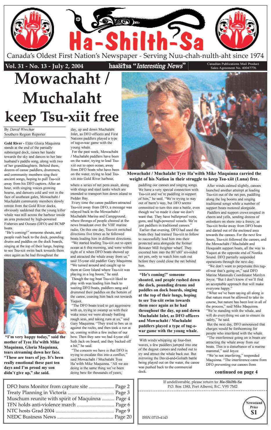 Ha-Shilth-Sa July 2, 2004 by Hashilthsa - Issuu