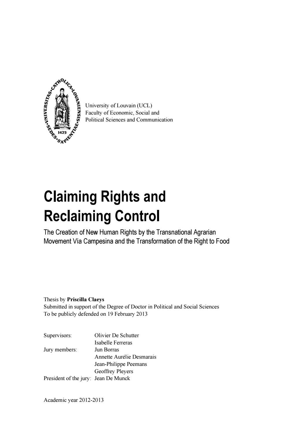 Claiming Rights and Reclaiming Control by Fgf Ffg - Issuu